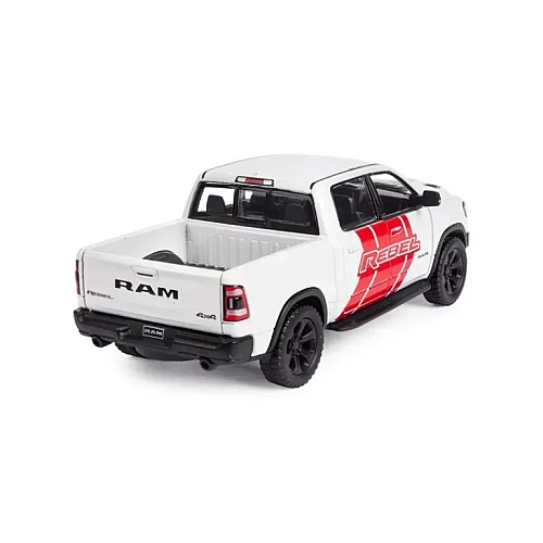 Машинка металлическая Kinsmart 1:46 Dodge RAM 1500 Livery Edition 2019 (инерционная, двери открываются, белая KT5413WF)