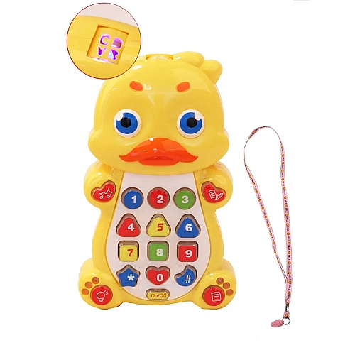 Музична іграшка телефон "Каченя" з проєктором, казками та віршами LIMO TOY (7614UA)