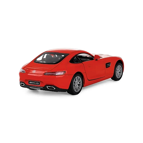 Машинка металлическая Kinsmart 1:36 Mercedes-AMG GT инерционная, дверь открывается KT5388W / Красный