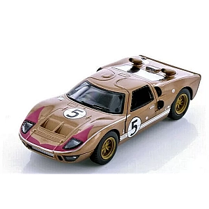 Машинка металева Kinsmart 1:32 1966 Ford GT40 MKII KT5427WF інерційна, двері відчиняються / Золотий