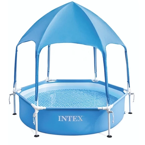 Каркасный бассейн Intex 28209 Canopy Metal Frame 183х38см с навесом, 700л.