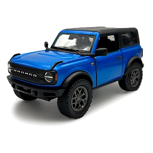 Машинка металева Kinsmart 1:34 2022 Ford Bronco (Hard Top) KT5438WB інерційна, двері відчиняються / колір Синій