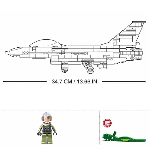 Конструктор Sluban Винищувач F-16C "Сокіл" 521 деталь M38-B0891