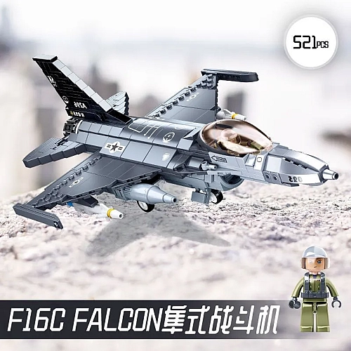 Конструктор Sluban Винищувач F-16C "Сокіл" 521 деталь M38-B0891