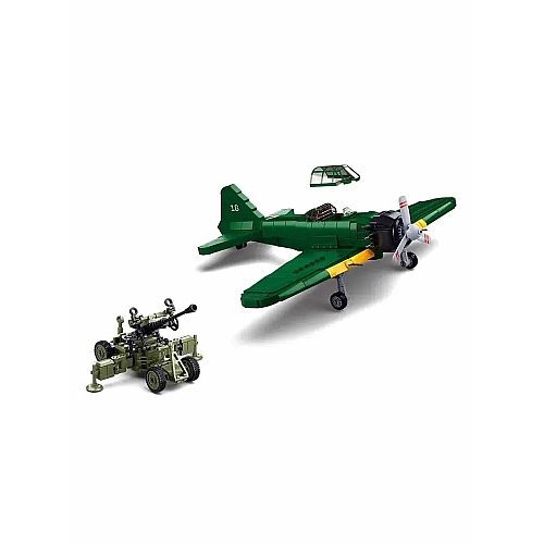 Конструктор Sluban M38-B1108 A6M Zero Військовий Літак WW2 Другої світової війни 560 деталей