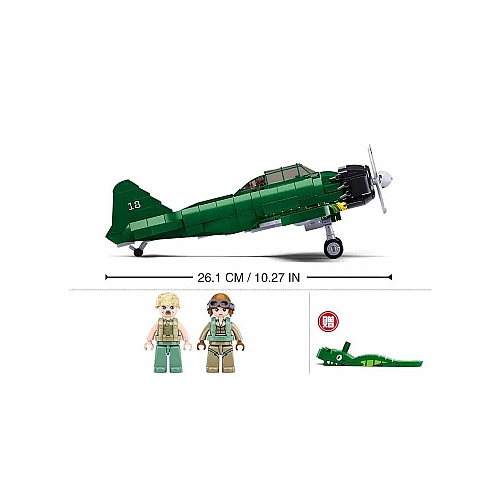 Конструктор Sluban M38-B1108 A6M Zero Військовий Літак WW2 Другої світової війни 560 деталей