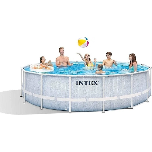 Intex Басейн каркасний 26746 488х122см (5 678 л/год, драбина, тент, підстилка), об'єм - 19156 л