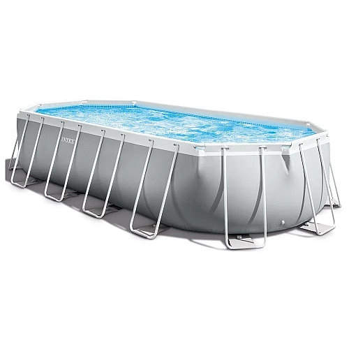 Intex Басейн каркасний 26798 NP об'єм:18202л, розмір:610х305х122см, насос-фільтр 5678л/год, драбина, тент, підстилка, в коробці