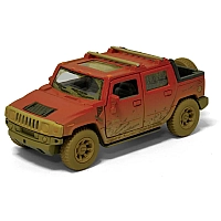 Модель машины Kinsmart 1:40 "HUMMER H2 SUT (Muddy)" инерционная KT5097WY / Красная