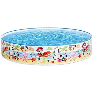 Басейн Intex 56451 "Веселий пляж" 152×25 см, обʼєм 443 л