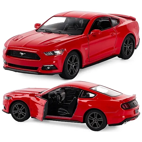 Масштабна модель Ford Mustang GT 2015 Kinsmart 1:38, інерційний механізм, KT5386W Червона