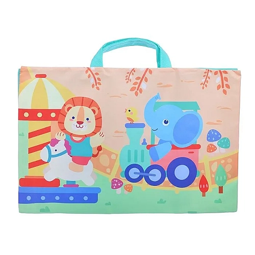 Набір машин HE 8069 4 машини-тварини, килимок-сумка, брязкання