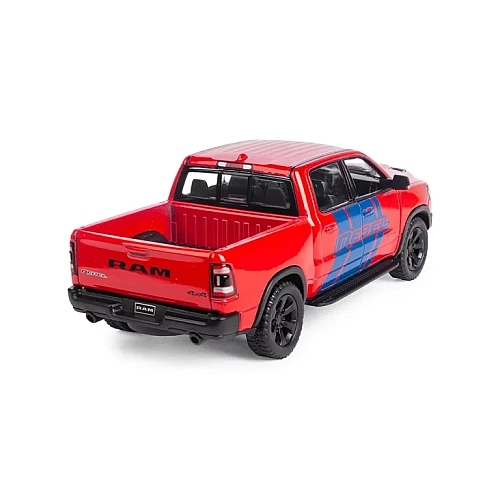 Машинка металлическая Kinsmart 1:46 Dodge RAM 1500 Livery Edition 2019 (инерционная, двери открываются, красная KT5413WF)
