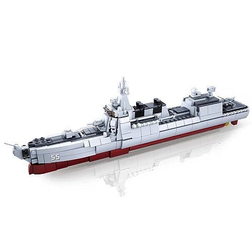 Конструктор SLUBAN M38-B0700 Военный Корабль Миноносец 618 деталей