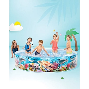 Бассейн круглый каркасный Intex 58472 "Морское дно", 244х46см