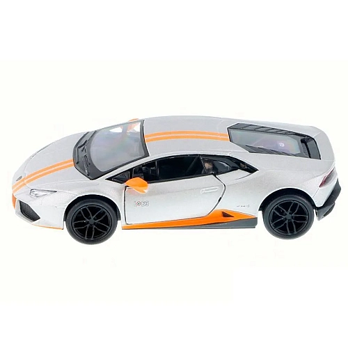 Машинка металлическая Kinsmart 1:36 Lamborghini Huracán LP610-4 Avio (инерционная, серебристый) KT5401W