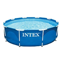 Бассейн каркасный Intex 28210NP Metal Frame, круглый 366х76см, 6503 л, синий