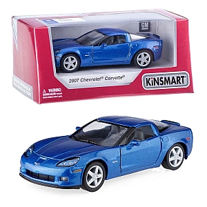 Машинка металева Kinsmart 1:36 Chevrolet Corvette Z06 інерційна, двері відчиняються KT5320W / Синій