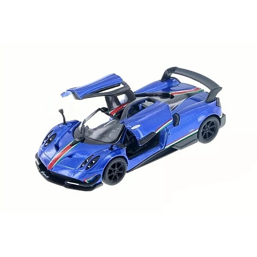 Машинка металева Kinsmart 1:38 2016 Pagani Huayra BC інерційна, двері відчиняються KT5400WF / Синій з принтом