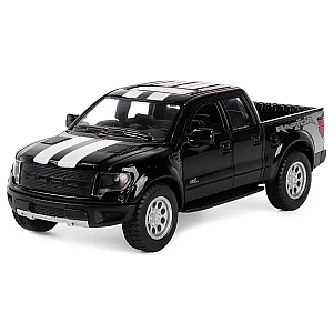Машинка металева Kinsmart 1:46 2013 Ford F-150 SVT Raptor SuperCrew (Форд Раптор) KT5365WF інерційна, двері відчиняються / Чорний