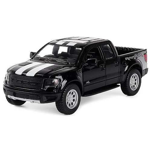 Машинка металлическая Kinsmart 1:46 2013 Ford F-150 SVT Raptor SuperCrew (Форд Раптор) KT5365WF инерционная, дверь открывается / Черный