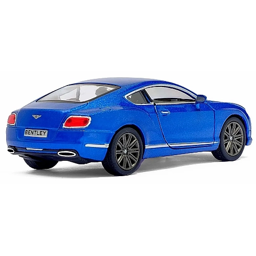 Машинка металлическая Kinsmart 1:38 Bentley Continental GT 2012 (инерционная, двери открываются, синяя KT5369W)