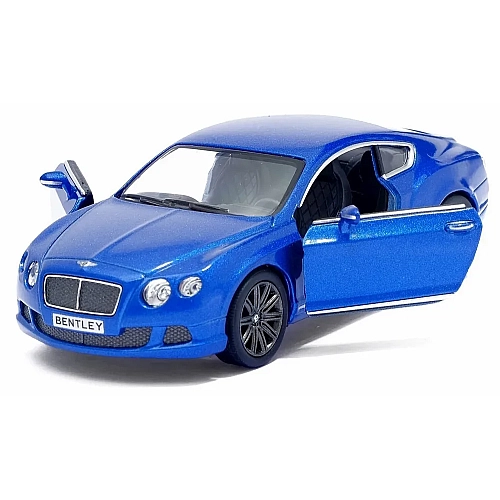 Машинка металлическая Kinsmart 1:38 Bentley Continental GT 2012 (инерционная, двери открываются, синяя KT5369W)