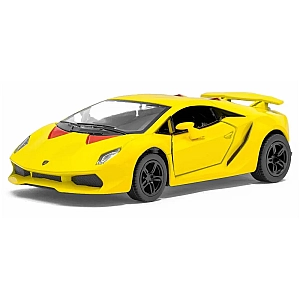Машинка металева Kinsmart Lamborghini Sesto Elemento 1:38 (інерційна, жовтий) KT5359W