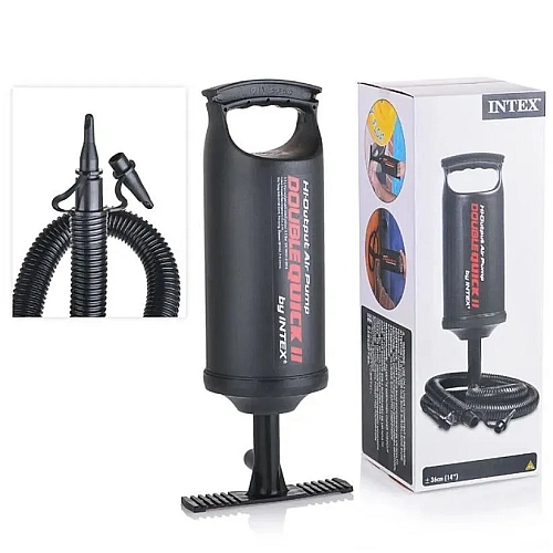 Насос ручний Intex Double Quick II 36см 68614 з 3 насадками для ефективності