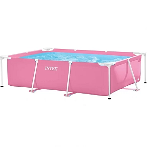 Басейн каркасний Intex 28266NP прямокутний 220×150×60 см, рожевий, 1662 л