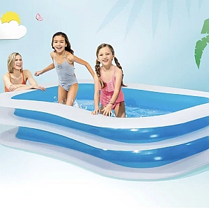 Басейн надувний Intex 56483NP Swim Center 262×175×56 см, обʼєм 770 л, 6+