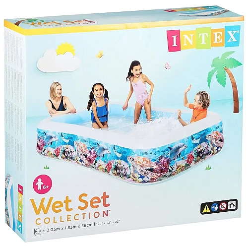 Басейн сімейний Intex 58485NP Тропічні рифи 305х183х56см 999 л. 6+