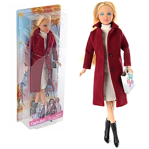 Кукла Defa Lucy Модница, Осенняя коллекция, в Бордовом пальто 8419-BF