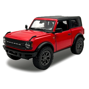 Машинка металева Kinsmart 1:34 2022 Ford Bronco (Hard Top) KT5438WB інерційна, двері відчиняються / колір Червоний