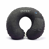 Надувна подушка-підголовник туристична під шию для подорожей INTEX 68675