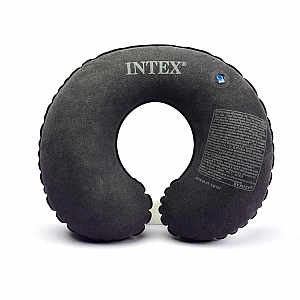 Надувна подушка-підголовник туристична під шию для подорожей INTEX 68675