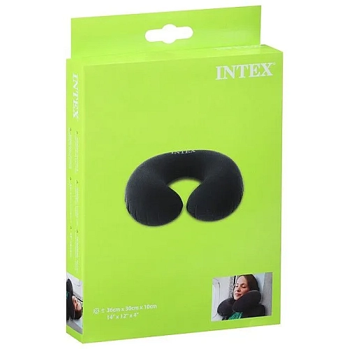 Туристична надувна подушка під шию INTEX 68675 для комфортних подорожей