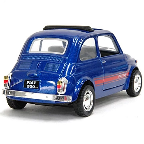Машинка металева Kinsmart 1:24 Fiat 500 1957 інерційна, двері відчиняються, синя, KT5004W