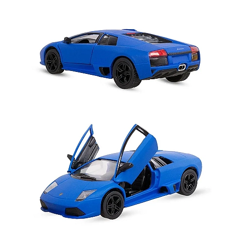 Металлическая машинка Kinsmart 1:36 Matte Lamborghini Murcielago LP640, инерционная, СИНЯЯ, KT5370W
