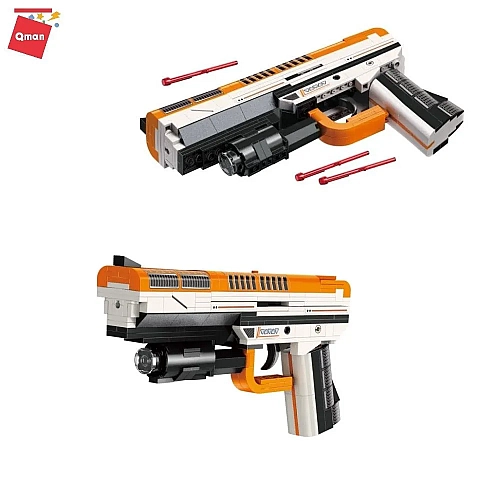 Игровой Набор Конструктор Qman: 3 в 1 Пистолет, Автомат, Винтовка (273 деталей)